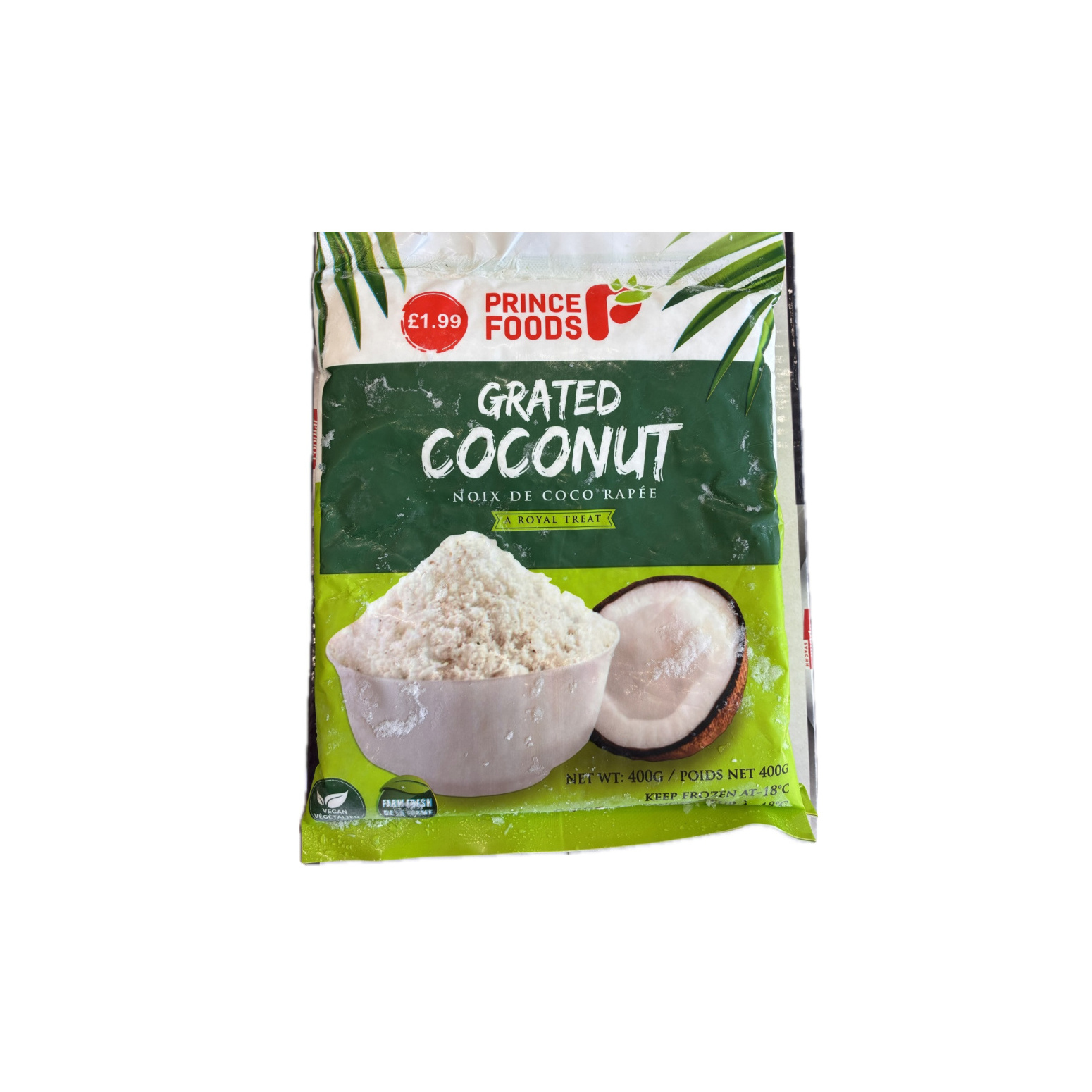 Prince Foods Grated Coconut Frozen 400G