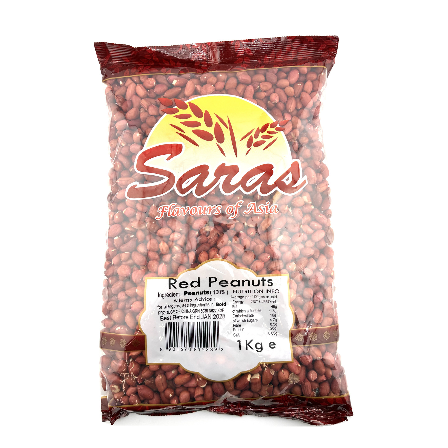 Saras Red Peanut 1KG