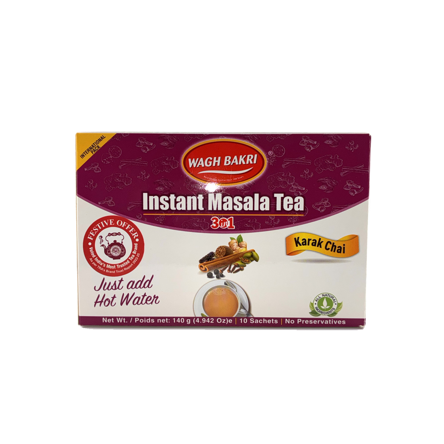 Wagh Bakri Instant Masala Tea 140G