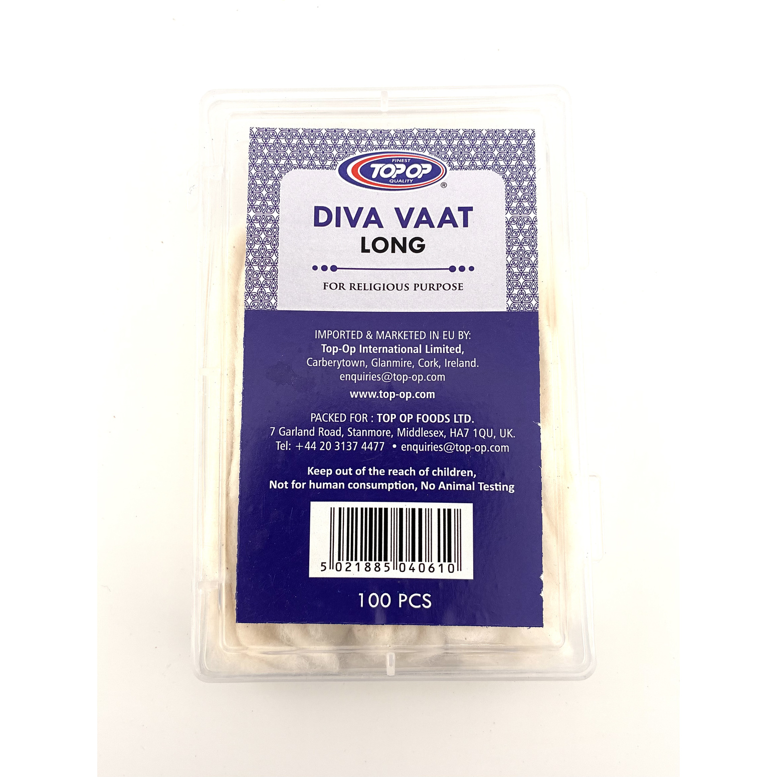 Topop Cotton Diva Vaat Long 100 Pieces