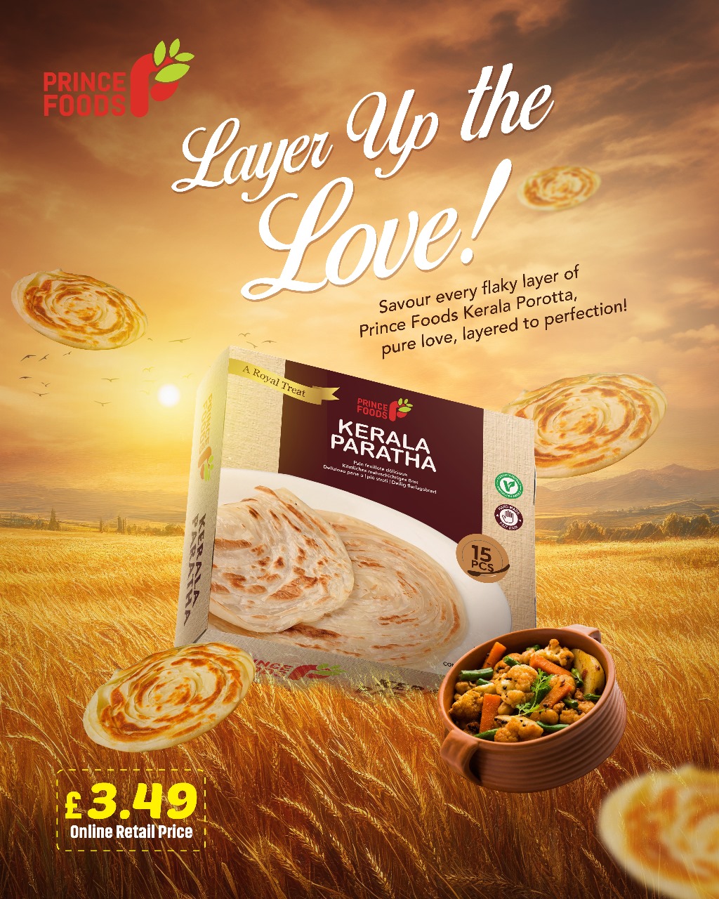 Prince Foods Kerala Paratha 80G